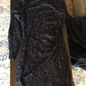 Ralph Lauren sequined mock neck dress